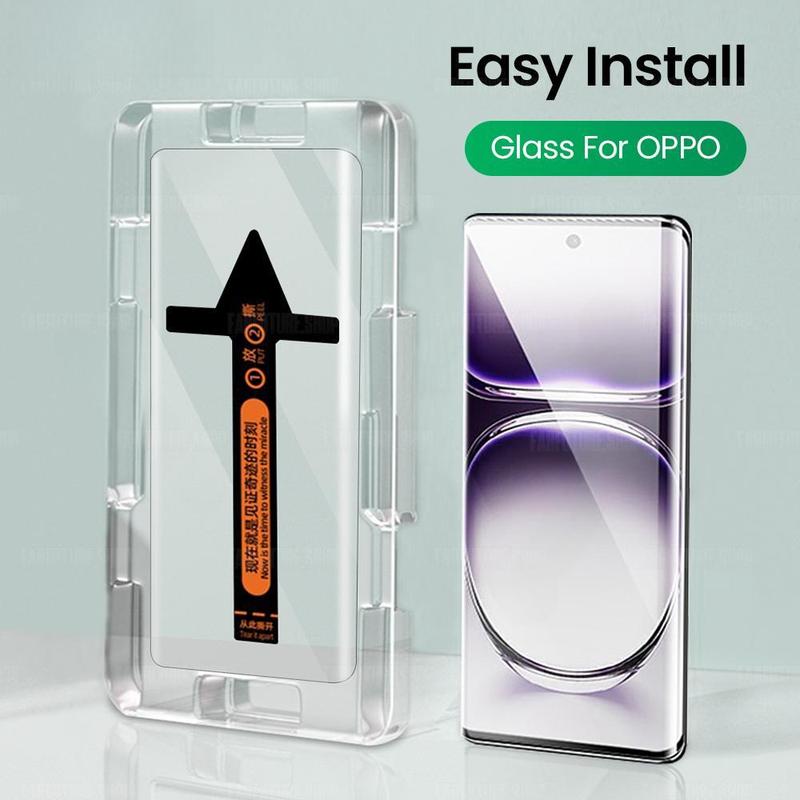 Product Introduction of One-Click Installation Tempered Glass 3D Curved screen Protector For OPPO Reno 12Pro 12 12F 13Pro 11Pro 11 11F 10Pro/Pro+ 9Pro/Pro+ 9/10 OPPO Find X8Pro X7Ultra X7/ X6 X5 X6Pro OPPO A3Pro,Explosion-proof,Privacy,HD,Anti Blue Light Film 0