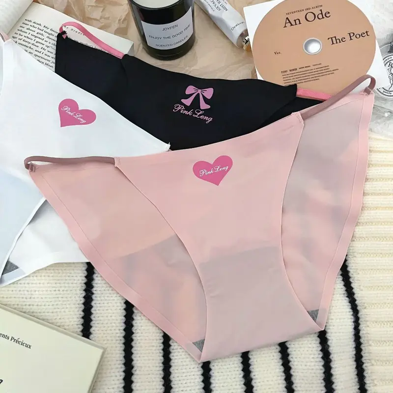 Celyne Celana Dalam Fashion Wanita Tali Satu Motif Pita Love CD Seamless Wanita Antibakteri 2149 Waist Pendek 3