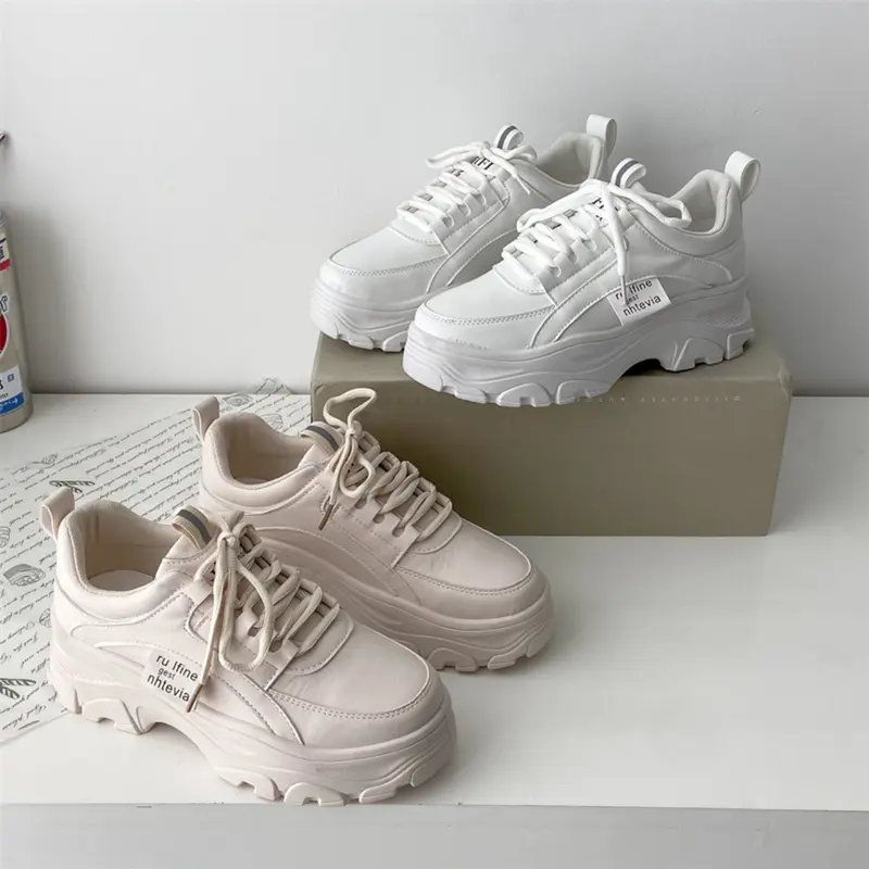 Sepatu Sneakers Wanita "ALEXA" Coffee And Cream SW-323 Karet Olahraga Casual Shoes Sport Kasual Cewek Cewek 0