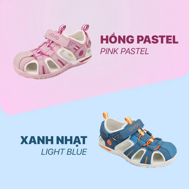 Giày Sandal Chỉnh Hình Chân Bẹt - UOVO 0202 Fandykids -Bít Mũi Chỉnh Hình Đàn Hồi Chống Trượt - Bảo Hành Trọn Đời