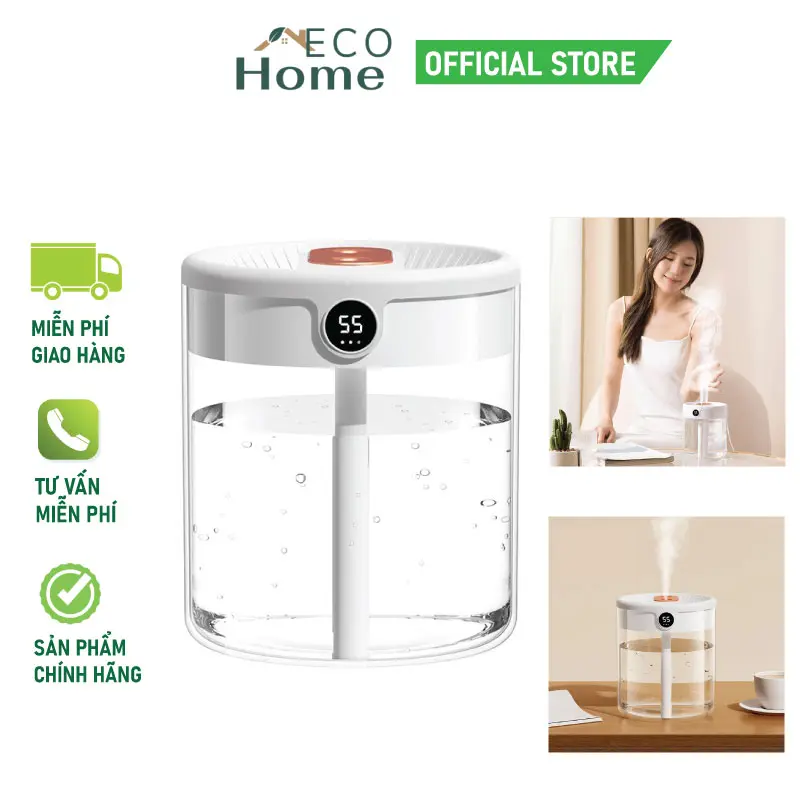 Máy tạo độ ẩm không khí, máy phun sương làm ẩm có đèn ngủ tích hợp Eco Home K15 [HÀNG chính hãnġ] bảo hành 12 tháng Máy Xông Tinh Dầu Máy Khuếch Tán Tinh Dầu Phun Tinh Dầu