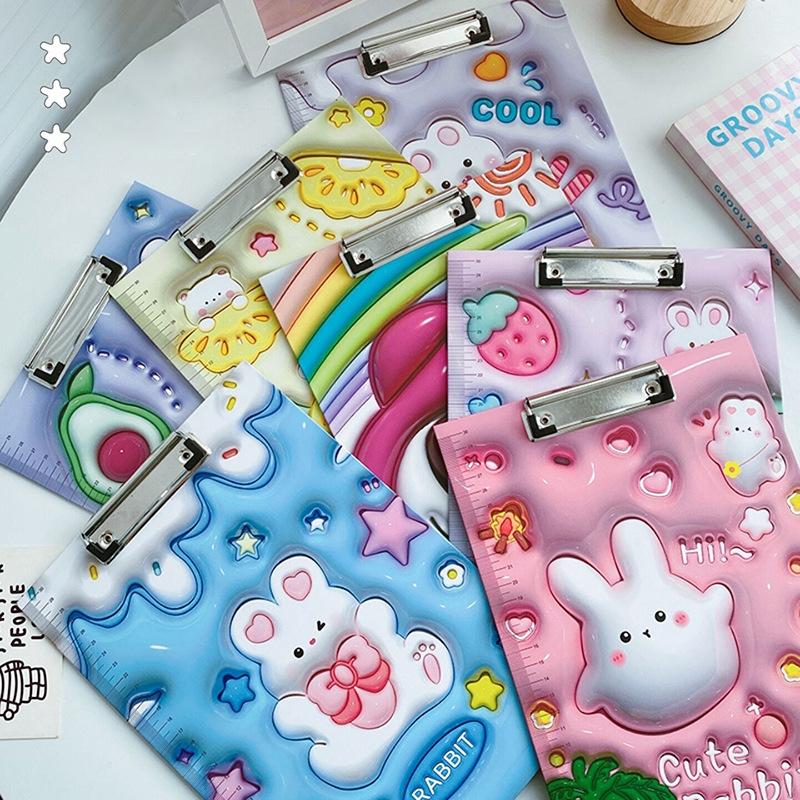 BISA COD 6302 Papan Ujian Motif Karakter 3D / Cute Stationery Exam Board 7