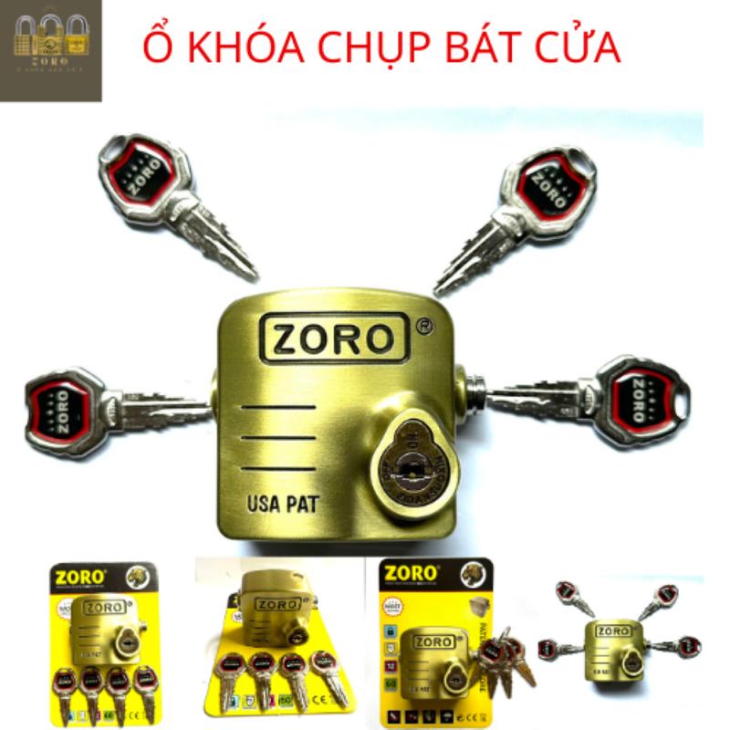 Ổ KHÓA CHỤP BÁT CỬA ZORO CHỐNG CẮT TOÀN DIỆN, KHÓA CHỤP CHỐNG CƯA CÀNG KHÓA BẢO VỆ KHOEN CỬA PHIÊN BẢN MỚI CHỐNG GỈ KHÁNG NƯỚC