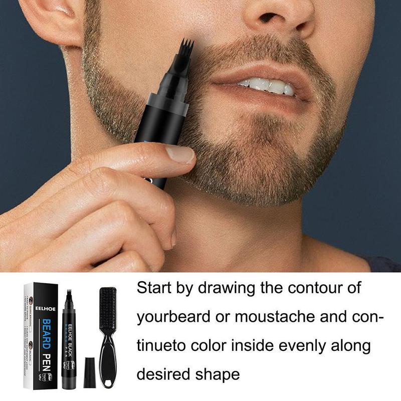 Product Introduction of Black Beard Pen Beard Filler Pencil And Brush Beard Waterproof Moustache Shaping Coloring 31