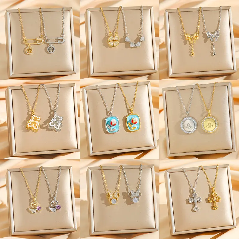 Vòng Cổ Trang Sức, Thép Titan, Giá Cả Phải Chăng, Không Phai Màu, Dành Cho Phụ Nữ, Dễ Phối Đồ, Mặt Dây Chuyền Thiết Kế Độc Đáo Cao Cấp, Mới, Dây Chuyền Xương Đòn Đơn Giản