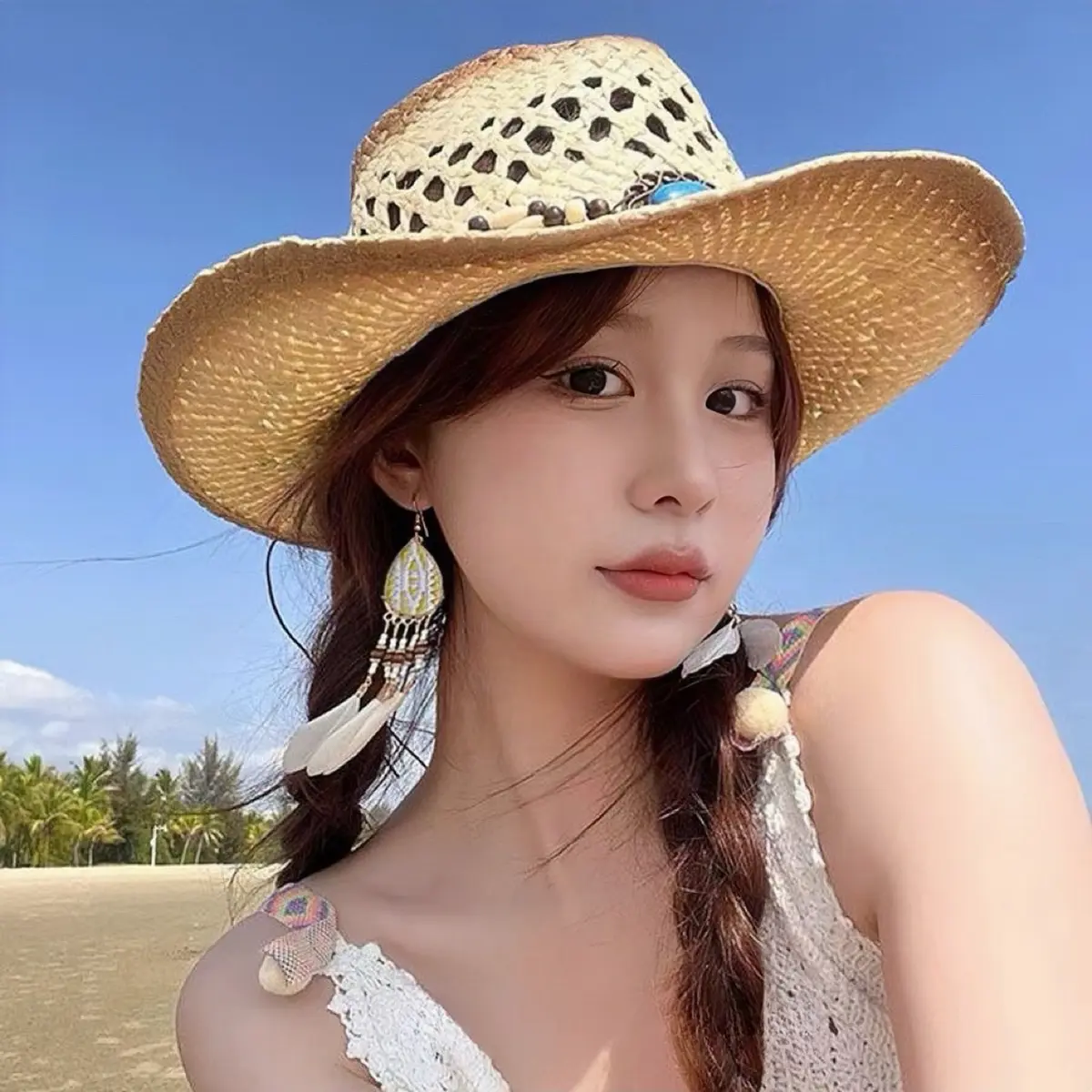 Khuyên tai Vintage Boho phụ kiện xinh chụp ảnh cho phụ nữ - Women, Hoa Tai
