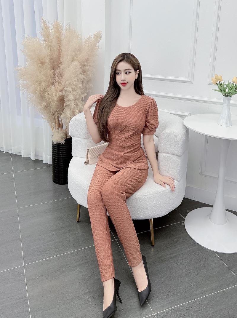 Product Introduction of Đồ bộ nữ quần dài vải thun 4 chiều set bộ quần áo mặc ở nhà mùa hè cho mẹ U30 U40 - cn132 20