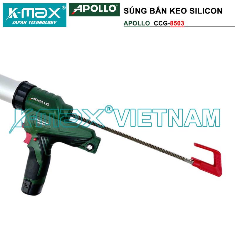 Product Introduction of Máy bắn keo silicon Apollo CCG-8503, Chuyên công trình, Dùng pin 12V, Động cơ không chổi than, Có chỉnh tốc độ, Bộ 2 pin 1 sạc 1 máy 30