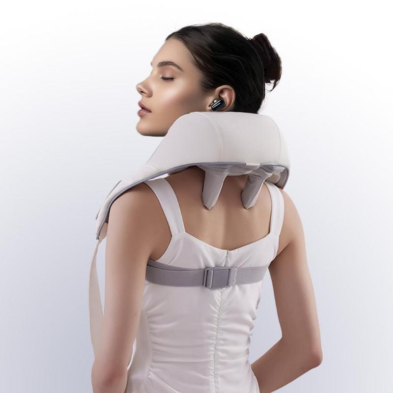 Electric Heating Back & Neck Massager, 3D Deep Tissue Kneading Massager, Neck & Shoulder Massager with Heat, Multifunctional Massage Pillow for Back, Waist, Leg, Foot, Christmas Gift 0