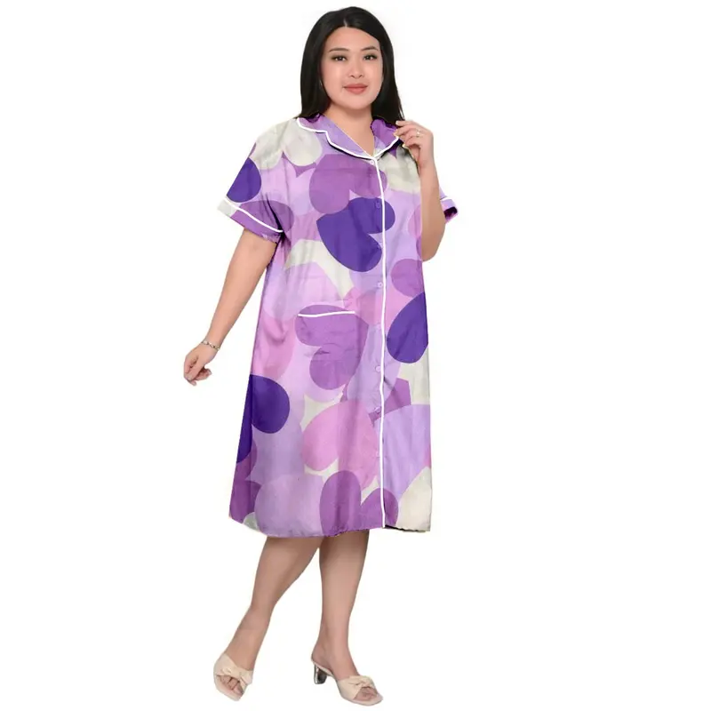 daster piyama wanita jumbo ld120/daster wanita oversize Katun Busui Ibu Kancing Bumil Tidur 1