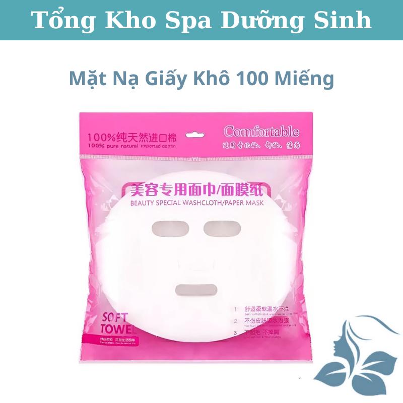 Gói 100 Miếng Mặt Nạ Giấy Khô, Dùng Để Đặp Dưỡng Chất, Mặt Nạ Trong Spa Làm Đẹp Skincare Mask Nữ