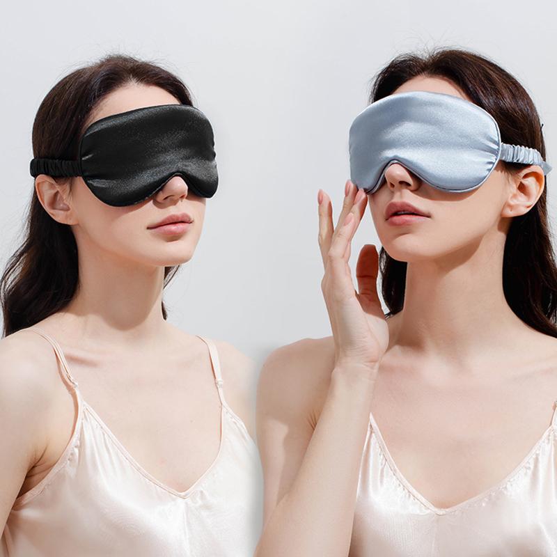 Product Introduction of Elegant Black Imitation Silk Eye Mask, Blackout Eye Mask, Breathable Travel Nap Eye Mask, Sleeping Eye Mask, Sleep Protection Eye Mask 17