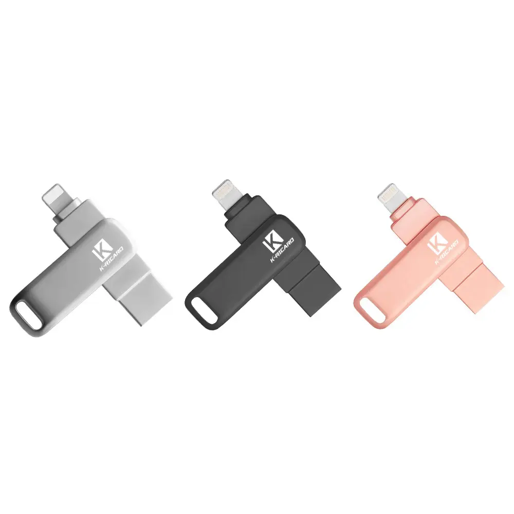 K-ricard 2in1 USB disk pendrive 32GB 64GB USB drives 2.0 128GB 256GB 512GB 1TB flash memory stick