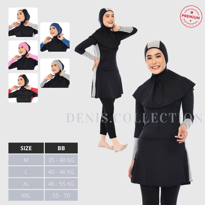 Baju Renang Muslimah Dewasa Baju Renang Wanita Muslim Baju Berenang Perempuan Remaja BEST SELLER Panjang Syari baju renang muslim dewasa 7