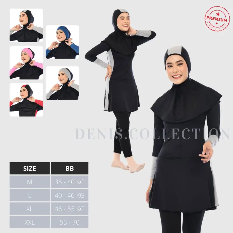Baju Renang Muslimah Dewasa Baju Renang Wanita Muslim Baju Berenang Perempuan Remaja BEST SELLER Panjang Syari baju renang muslim dewasa 6