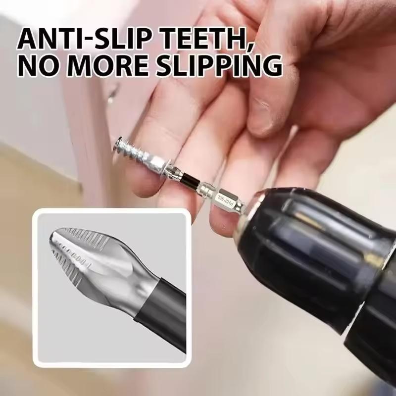 6/12Pcs K5 Obeng Magnetik Kuat Mata Bor Anti-Selip Baja Paduan Kepala Silang Tahan Benturan Mata Obeng Listrik