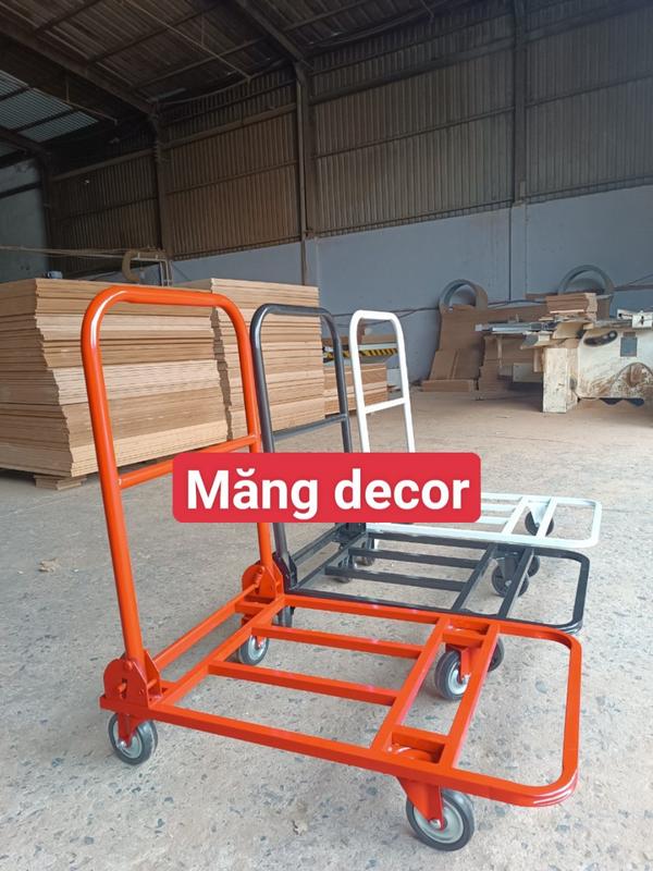 Xe đẩy hàng gấp gọn khung sắt sơn tĩnh điện bánh cao su tải trọng 250kg