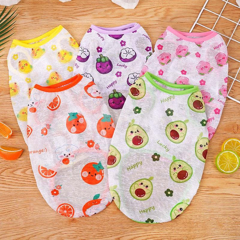 Product Introduction of Quần áo chống bụi cho thú cưng, áo vest mùa xuân và mùa hè cho chó lớn, thiết kế trái cây hoạt hình, thích hợp cho mèo và chó, cung cấp cho Teddy, Corgi, Golden Retriever và các giống chó khác real  dog  shoes 3