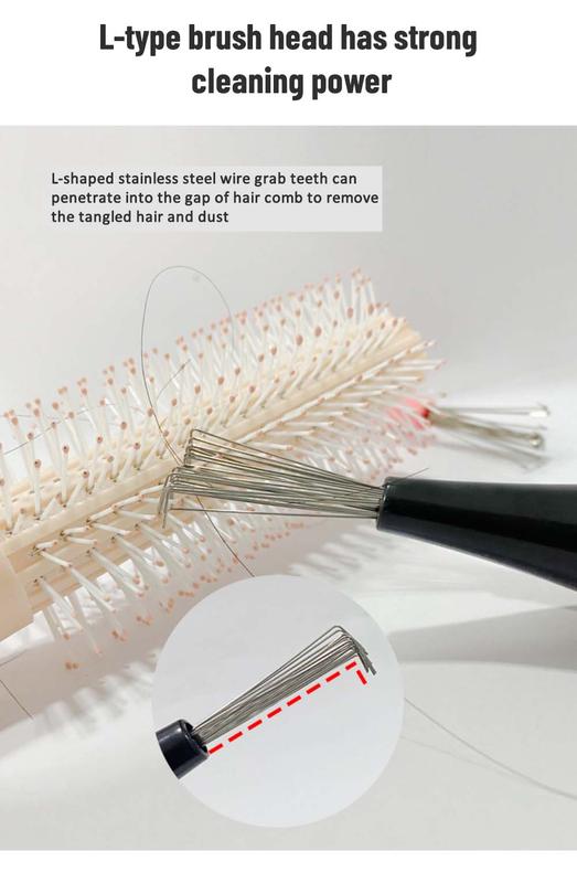 Product Introduction of Bàn Chải Làm Sạch Lược, RYRA, Bàn Chải Làm Sạch Đầu Bàn Chải Loại L, Tay Cầm Bằng Nhựa, Dụng Cụ Làm Đẹp, Sản Phẩm Làm Sạch, Đồ Dùng Vệ Sinh Phòng Tắm 25
