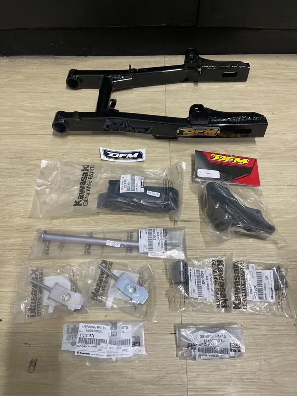 swing arm gtx mod kaze DFM fullset part original kawasaki arem kaze arm trail grasstrack bebek standar bebek modif 4