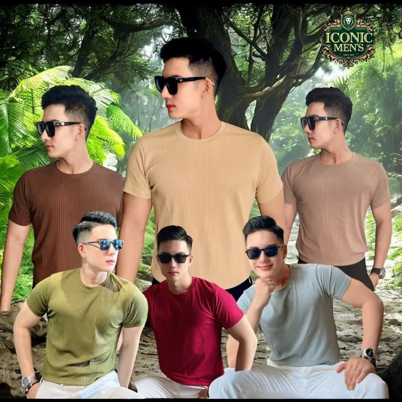 Áo thun body vải gân đũa,mềm mịn,trơn mát ,thoáng khí,chống nhăn [Mã 58] Menswear Nam