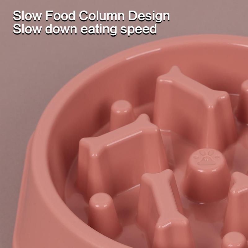 Dog Slow Feeding Bowl, Bone Column Design Dog Feeder, Pet Slow Eating Dish, Pet Feeding Supplies, Dog Accessories 4