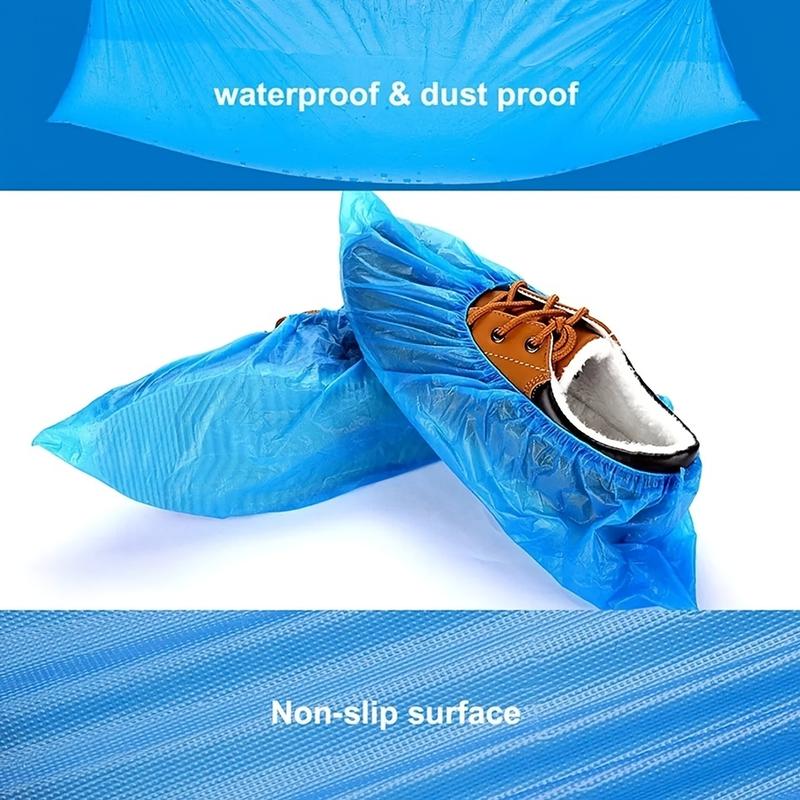 Product Introduction of 100pcs Disposable Shoe Covers Indoor Home Dustproof Waterproof Plus Thick Breathable Non-Woven Shoe Covers Insulated Footwear 5
