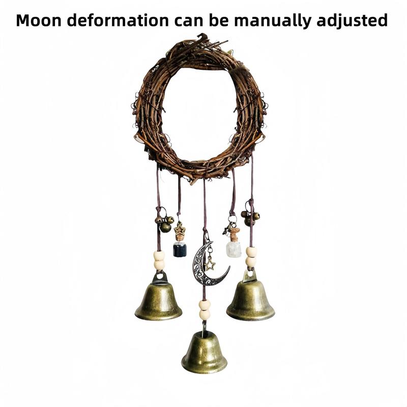 Product Introduction of Witch Bell Hanging Decor, 1 Count Vintage Style Bell Hanging Ornament, Home Decor for Living Room Bedroom Garden, Indoor and Outdoor Decor, Apartment Accessories 15