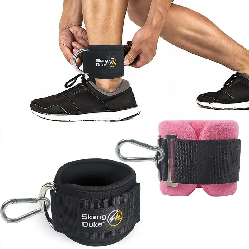 Fiess Straps Padded Double D-ring Adjustable Ankle Guard Strap Hip Abductors Leg Gym Training