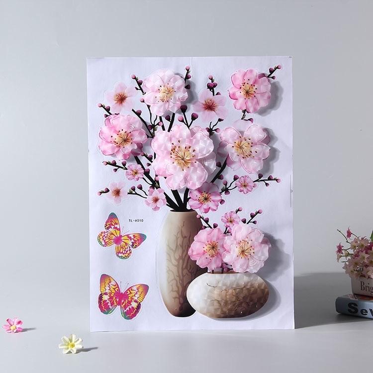 Tranh Hoa nổi 3d  decor dán tường , tủ lạnh, cửa ( 12 mẫu ) kích thước 30*50cm