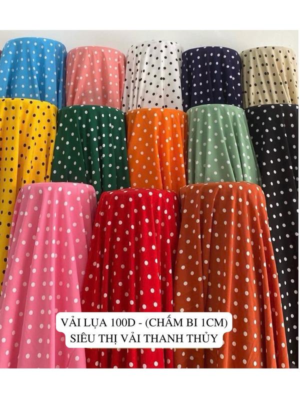 VẢI LỤA CHẤM BI - DÒNG VẢI THÔNG DỤNG vải voan làm đuôi cá