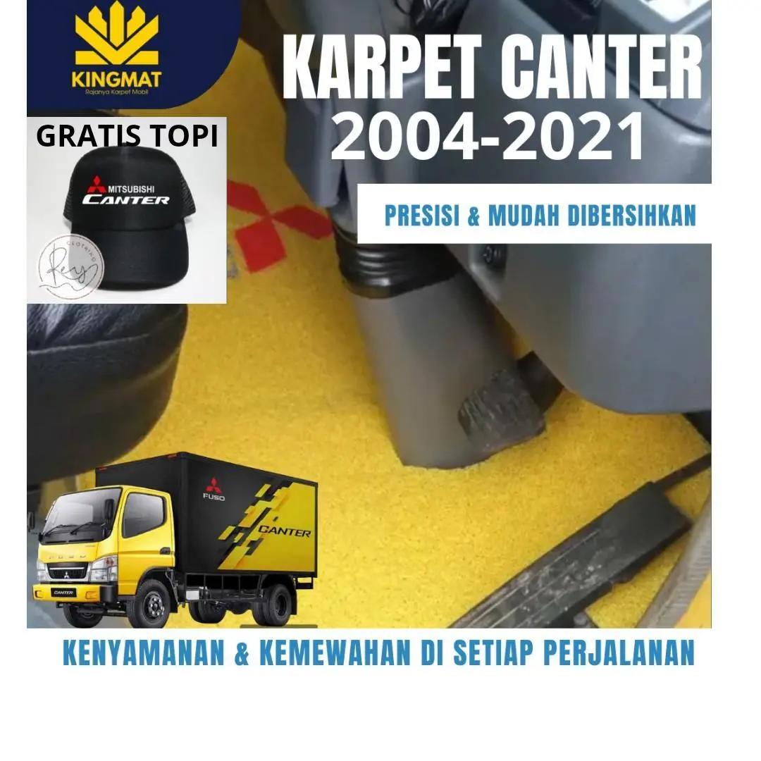 canter karpet mie bihun berlogo dan polos gratis topi Car Karet