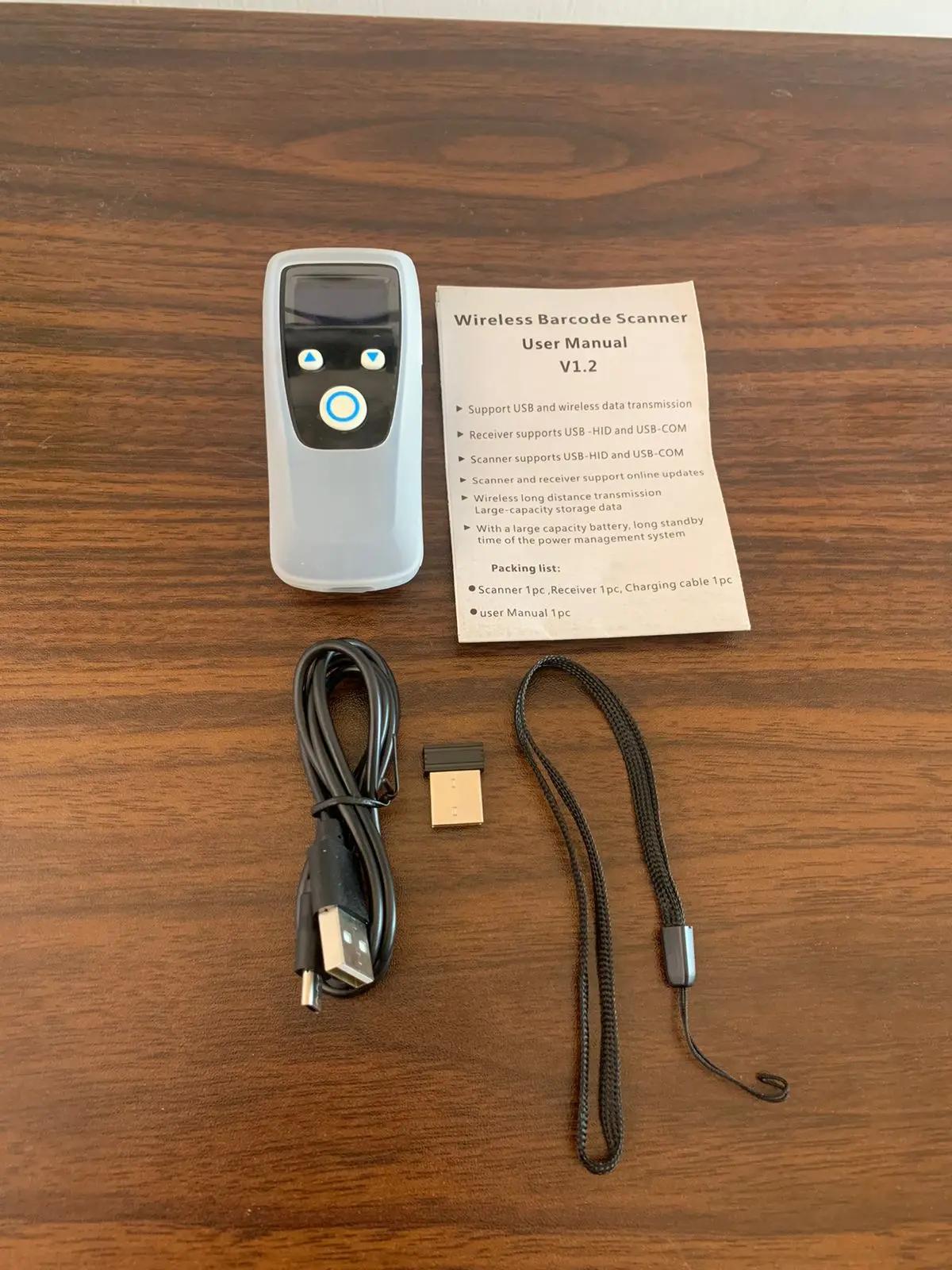Mini Bluetooth Barcode Scanner 1D 2D Windows Android Dongle 2.4G