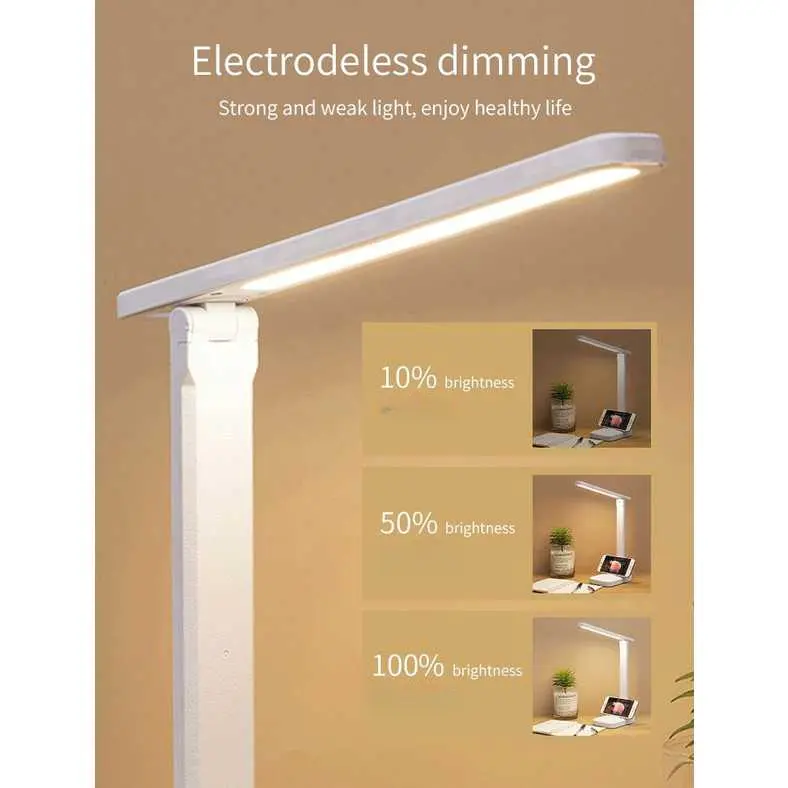TaffLED Lampu Meja Belajar LED Eye Protection USB Model 8W 3 Color - T302 1