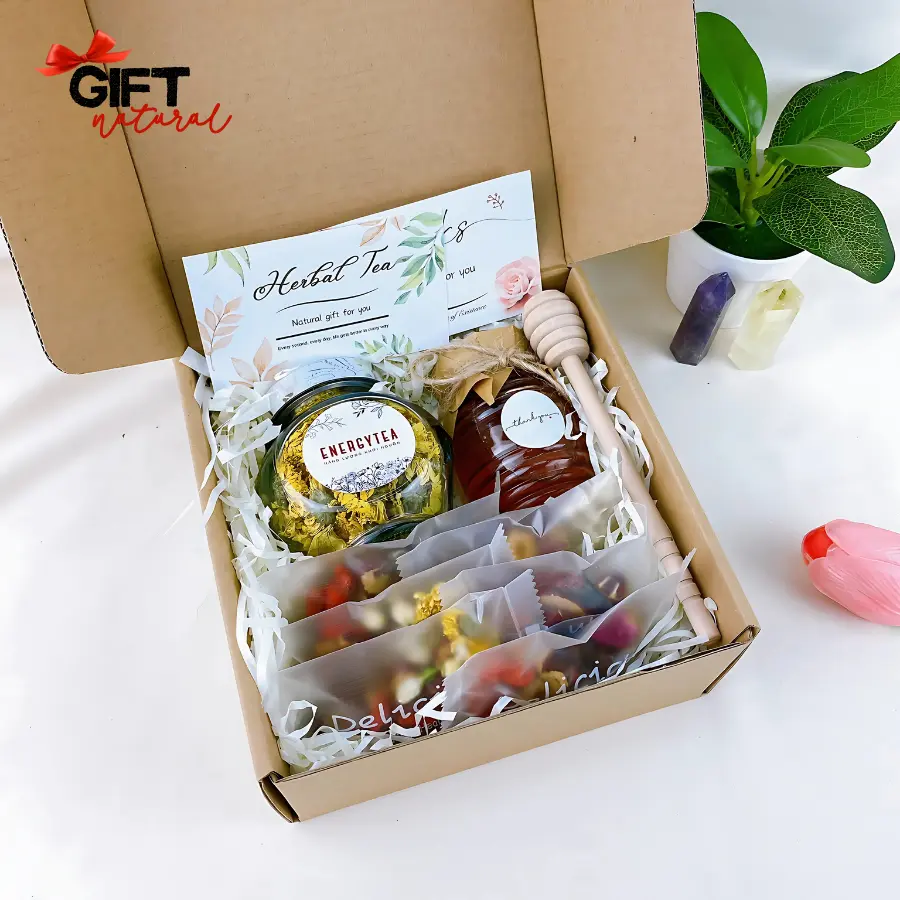 Set Trà Hoa Thảo Mộc NATURAL GIFT Xinh Xắn - Quà Cho Thầy Cô, Bạn Nữ, Quà Sinh Nhật Ý Nghĩa