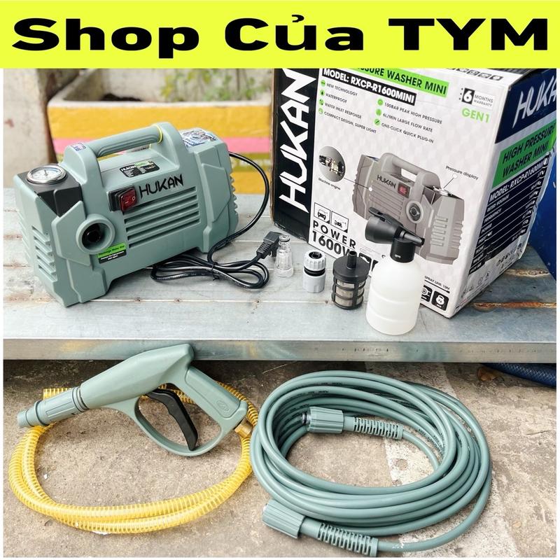 Máy rửa xe gia đình MINI HUKAN RXCP-R1600MINI GEN1 1600W / motor lõi ĐỒNG - có chổi than / sử dụng điện 220V / không có chỉnh áp, chính hãng / mạnh - chạy ồn - hút nước chậm - nóng - chạy liên tục được 45P nên ngưng