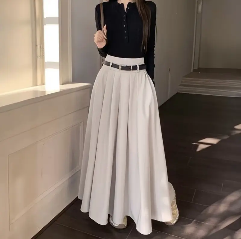 Chân váy xòe dáng dài 90cm,phong cách hàn quốc (có túi và không kèm đai) Nữ | BigBuy360 - bigbuy360.vn Chân váy xòe dáng dài 90cm,phong cách hàn quốc (có túi và không kèm đai) Nữ | BigBuy360 - bigbuy360.vn