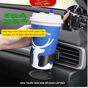 Giá Đỡ Cốc Nước Xe Ô Tô Phụ Tùng Làm Mát Lạnh , Khay Để Cốc Gắn Lỗ Thông Gió Ô Tô Kích Thước Nhỏ Gọn Dễ Dàng Lắp Đặt