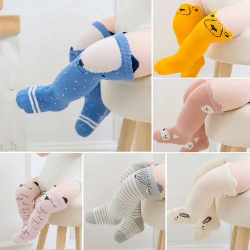 Baby Cartoon Stockings Striped Wave Point Multi Feature Soft Breathable Socks