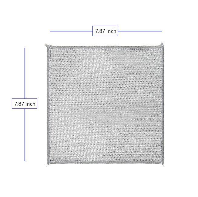 10 Counts Dishwashing Rags,Multipurpose Non-Scratch Wire Dishcloths for Wet and Dry Use, Reusable Wire Cleaning Cloths for Kitchen, Sinks, and Pans Silver Removable, Washable & More 4