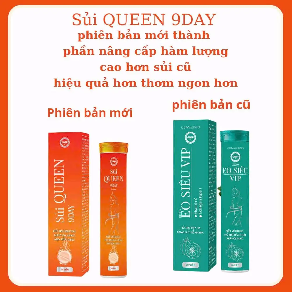COMBO 5 HỘP  SỦI QUEN 9 DAY thực phẩm bổ sung chăm sóc sắc đẹp