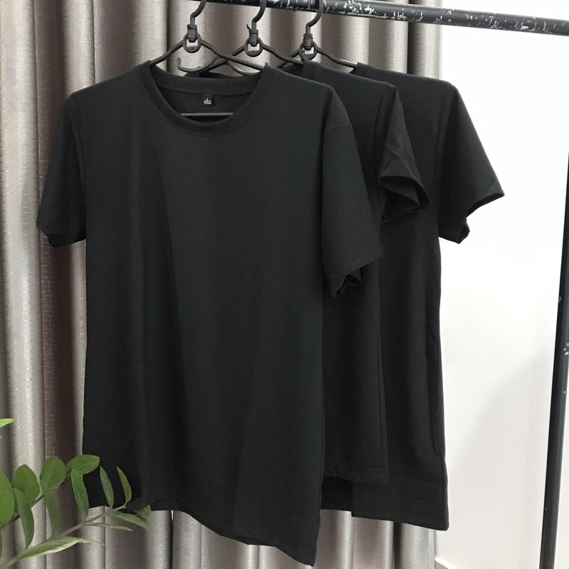 Top Áo Thun Trơn Cổ Tròn Màu Đen ANDROMEDA Ngắn Tay Cổ Tròn Form Vừa Unisex Dùng Chung Cho Nam Và Nữ Vải Dày Đẹp Menswear