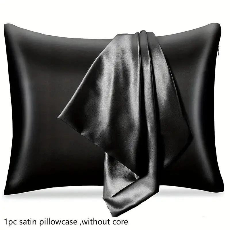 Satin Pillowcase, 1 Count Soft Breathable Pillowcase without Filler, Pillow Protector for Hair and Skin, Bedroom Decor, Bedding Supplies for Home Bedroom,  Bedding Sets 5