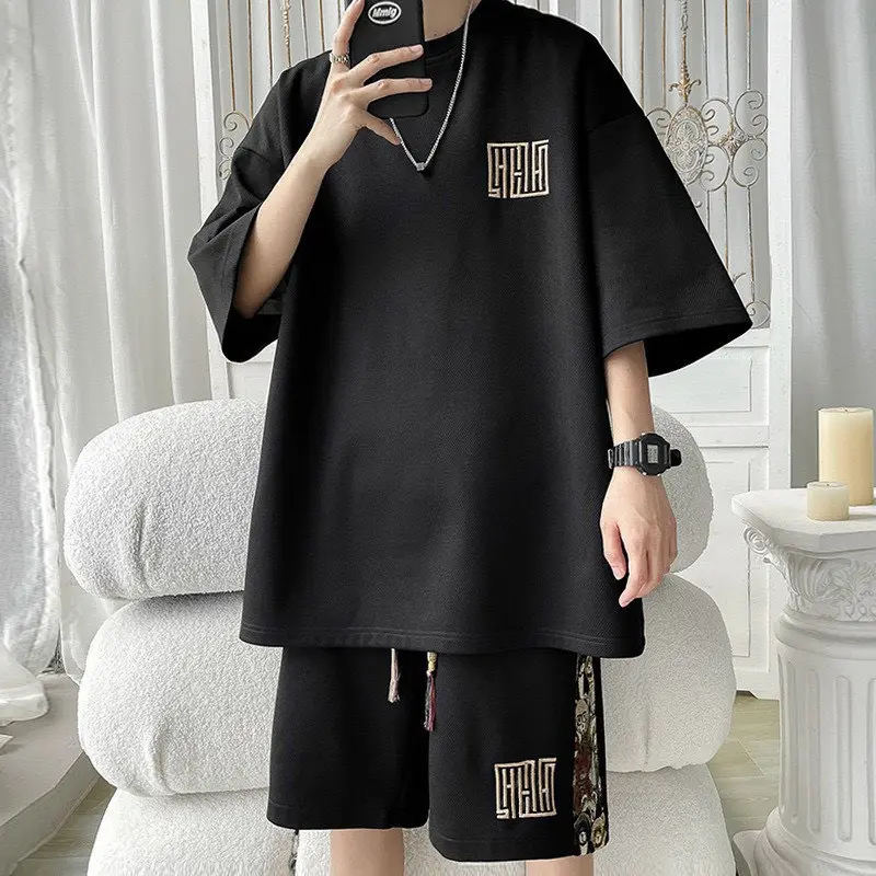 Bộ quần áo thể thao cộc tay mùa hè chất liệu thun tổ ong cao cấp thoáng mát thấm hút mồ hôi tốt hot hit 2024 Nam Sport