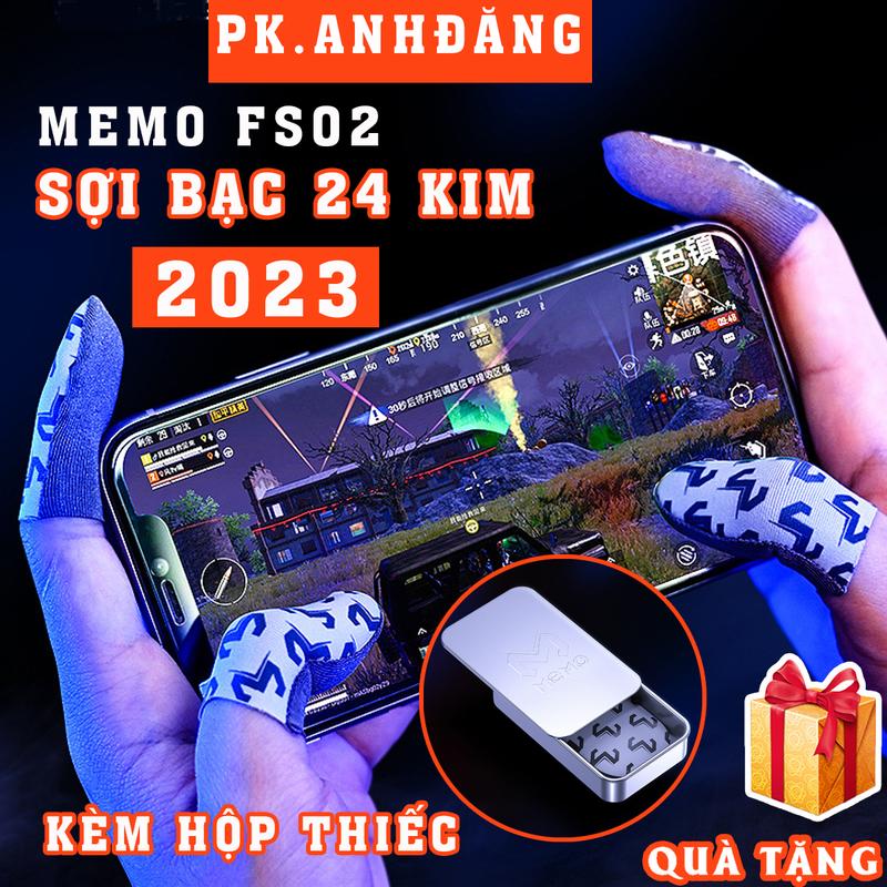 Bao Tay Chơi Game, Găng Tay Chơi Game Memo FS02 Sợi Bạc 24 Kim Kèm Hộp Thiếc Đựng Bao Tay Chơi Điện Tử phukien game