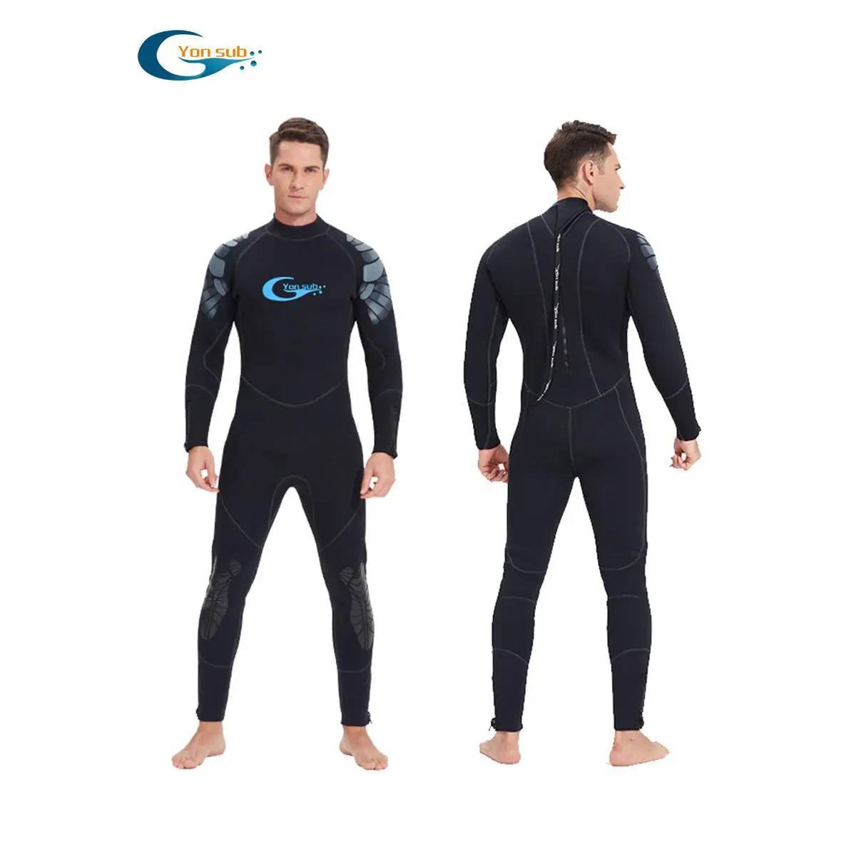 Yonsub 5mm Adult Diving Suit One-piece Long Sleeve Men's Sun Protection Quick-dry New Black Windbreaker Swimsuit