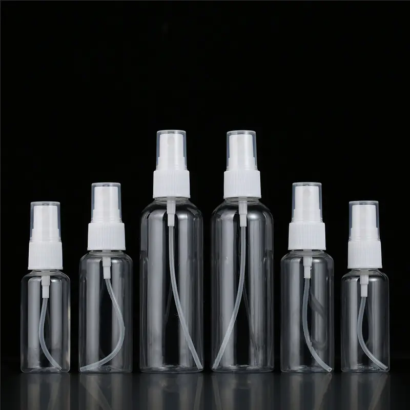 PET Plastic Spray Bottle 30 Ml50ml100ml Transparent Beauty Daily Chemical Packing Bottle in Stock Fine Sprays Sprinkling Can