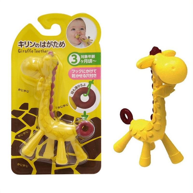  Đồ chơi gặm nướu giảm ngứa lợi cho bé thời kỳ mọc răng hình chú hươu cao cổ cho bé từ 3m+ 