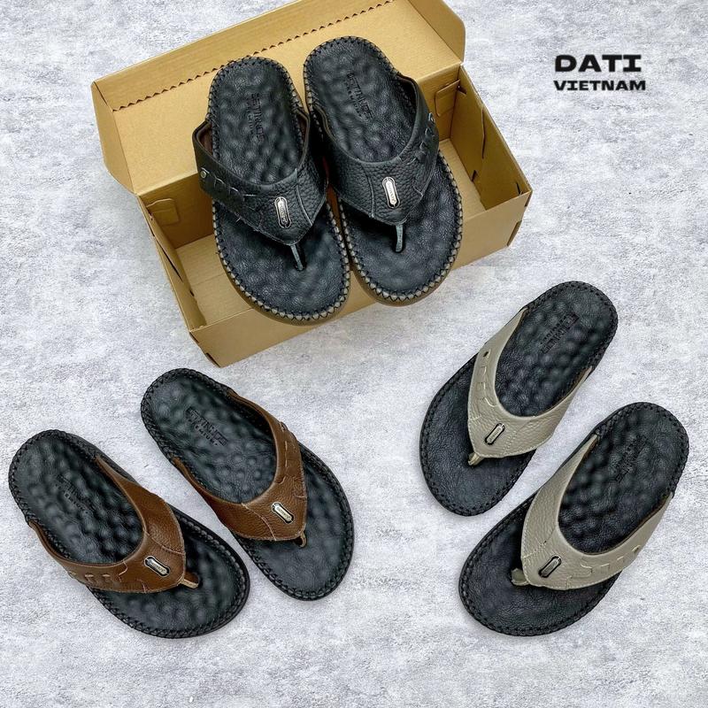 [KẸP DA] DéP quai Kẹp Nam Da Bò DTDA11 Cao Su Sandal - DéP Doctor Lót Đệm Êm Chân xỏ ngón - Khâu Chỉ Toàn Bộ - Chất liệu cao cấp, đế chống thấm nước, thiết kế sang trọng, đa dạng màu sắc