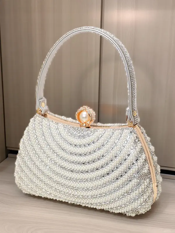 Women's Elegant Rhinestone Decorated Evening Bag, Exquisite Trendy Handbag, Fashionable Bag for Party Decoration 3